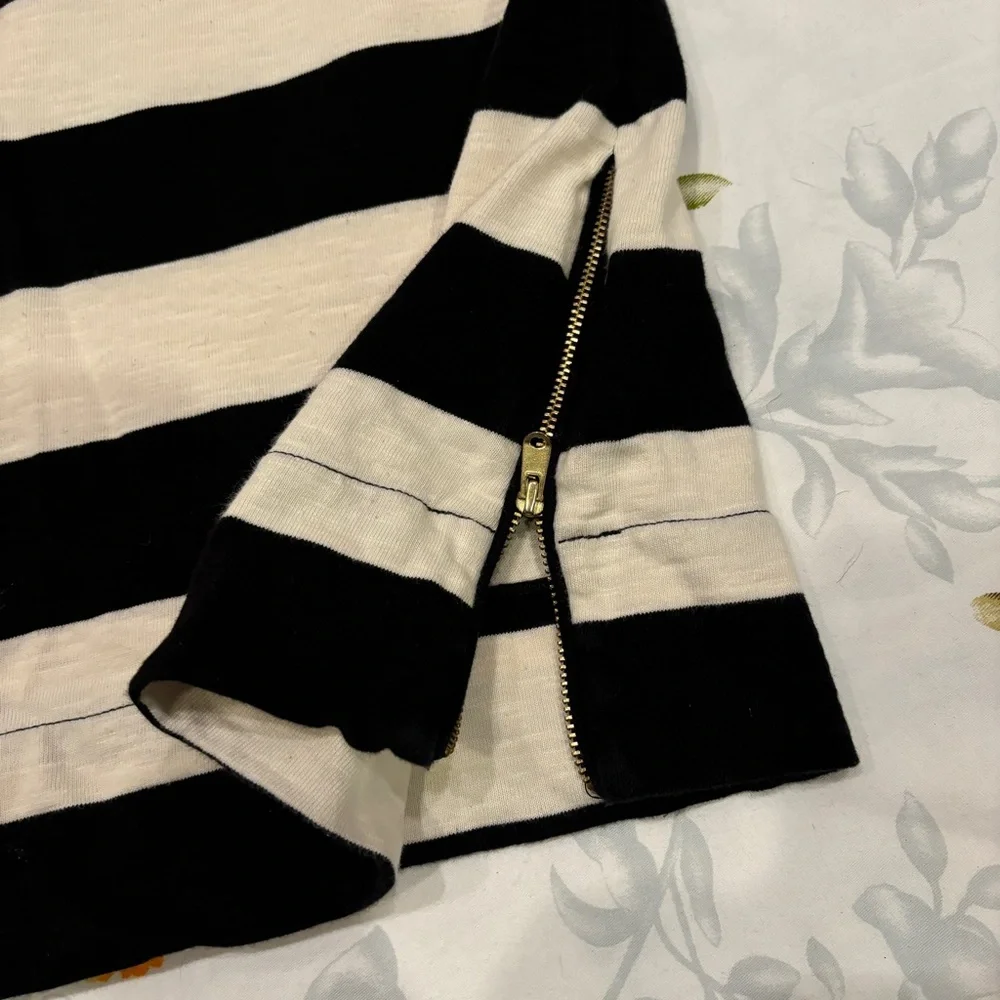 J. Crew Size M Striped 3/4 Sleeve Dress